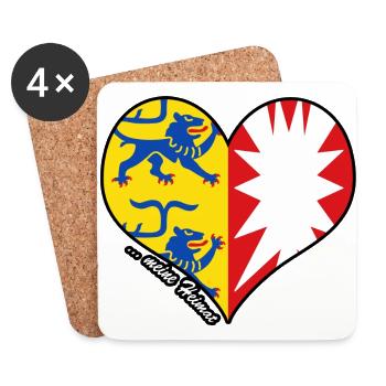 meine Heimat - Schleswig-Holstein - Untersetzer (4er-Set) - Weiß - Vorne