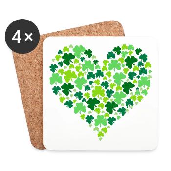 Irlande - Dessous de verre (lot de 4) - blanc - Devant