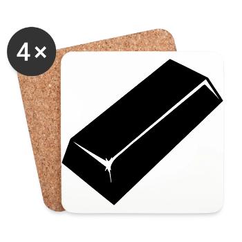 GOLD LINGOT - Coasters (set of 4) - white - Front