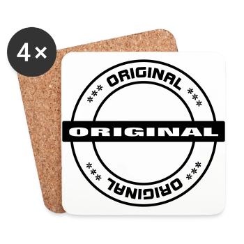 Original stamp F - Coasters (set of 4) - white - Front