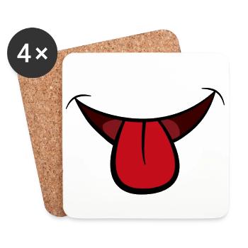 mask 2 - Coasters (set of 4) - white - Front