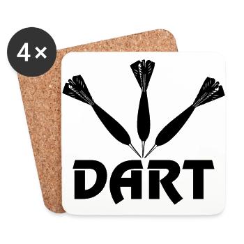 Darts Dart - Untersetzer (4er-Set) - Weiß - Vorne