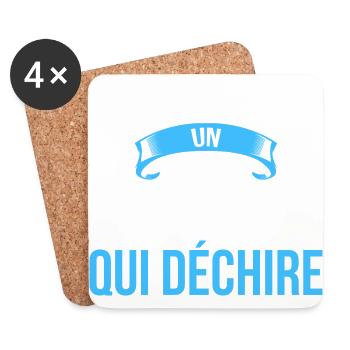 je suis un Beau frère qui déchire cadeau humour - Dessous de verre (lot de 4) - blanc - Devant