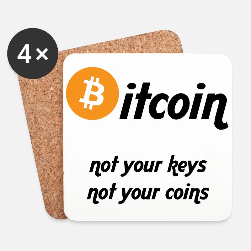 Bitcoin - Untersetzer (4er-Set) - Weiß