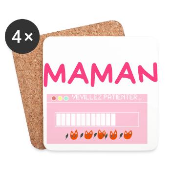 Bientôt mama Annoncer grossesse pour futur maman - Coasters (set of 4) - white - Front