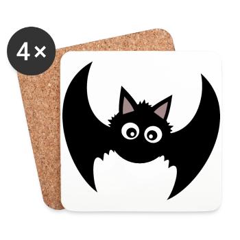 Halloween Bat Halloween Costume Halloween - Coasters (set of 4) - white - Front