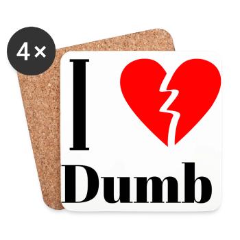 Funny ironic statement - Funny - Coasters (set of 4) - white - Front