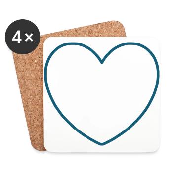 Cadeau pour la fête des mères : Idée de cadeau pour la fête des mères - Dessous de verre (lot de 4) - blanc - Devant