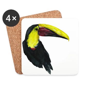 Toucan - Coasters (set of 4) - white - Front