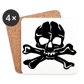 Skull - Untersetzer (4er-Set) - Weiß - Vorne