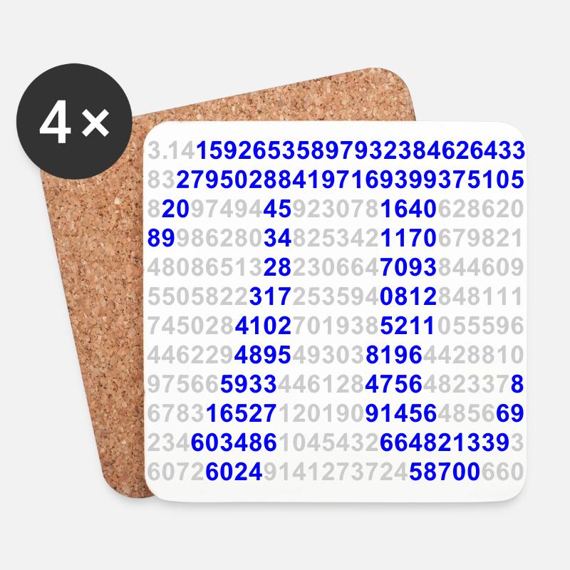 pi - Coasters (set of 4) - white