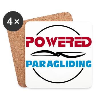 powered paragliding - Untersetzer (4er-Set) - Weiß - Vorne