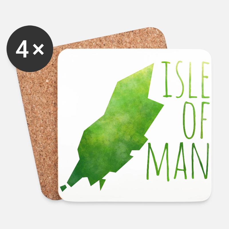 isle of man - Sottobicchieri (set da 4 pezzi) - bianco