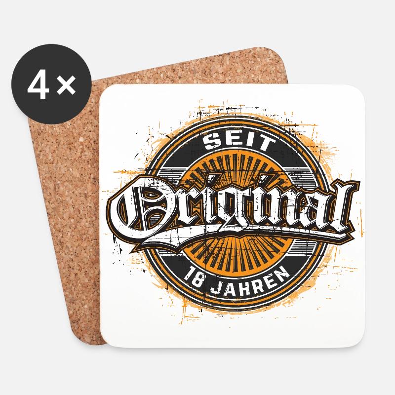 Geburtstag Original II seit 18 Jahren - Untersetzer (4er-Set) - Weiß