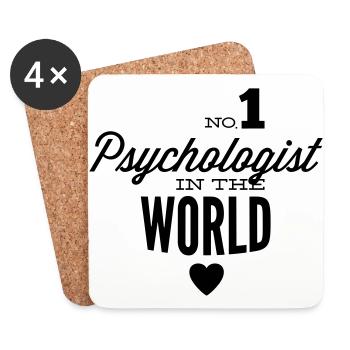Bester Psychologe der Welt - Untersetzer (4er-Set) - Weiß - Vorne