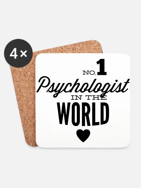 Best psychologist in the world - Coasters (set of 4) - white