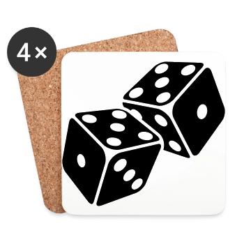Dice 5er Pash - Five-piece - Coasters (set of 4) - white - Front