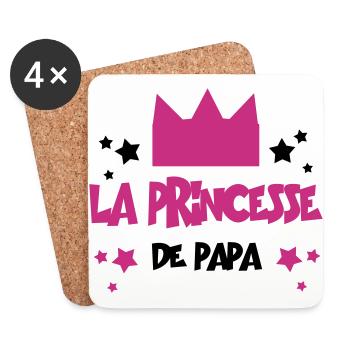 la princesse de papa - Dessous de verre (lot de 4) - blanc - Devant