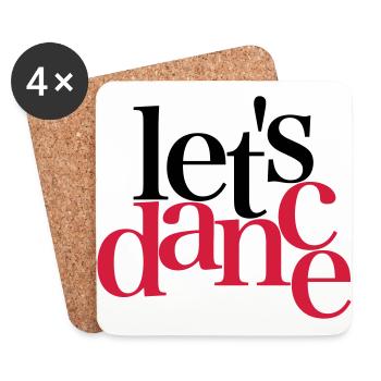 Dansons - Dance Fashion - Dessous de verre (lot de 4) - blanc - Devant
