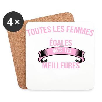 Quad cadeau humour - Dessous de verre (lot de 4) - blanc - Devant