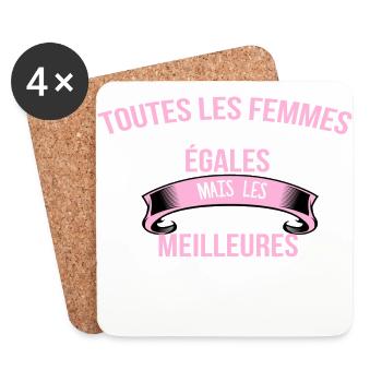 Triathlon cadeau humour - Dessous de verre (lot de 4) - blanc - Devant