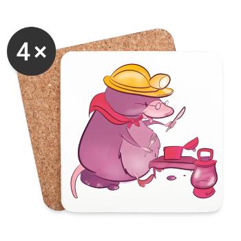 mole - Coasters (set of 4) - white - Front