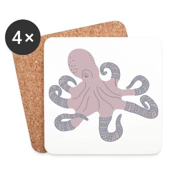 ARCTIC OCTOPUS - Untersetzer (4er-Set) - Weiß - Vorne