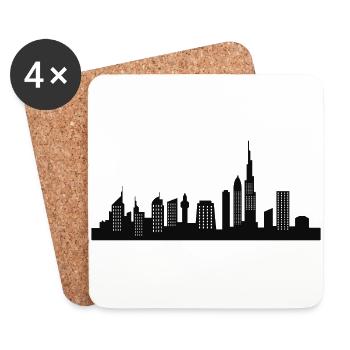 Skyline von Dubai - Untersetzer (4er-Set) - Weiß - Vorne