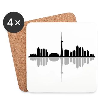 toronto skyline - Coasters (set of 4) - white - Front
