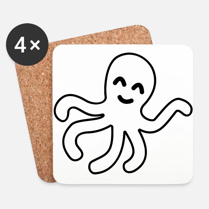 tintenfisch giant octopus krake kalmar sepien fish - Untersetzer (4er-Set) - Weiß