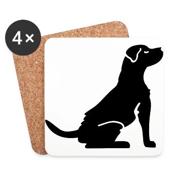 les amateurs de chiens - Chien - Dessous de verre (lot de 4) - blanc - Devant