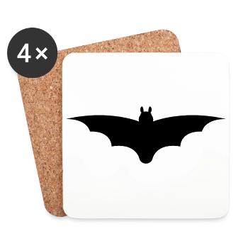 Bat - Coasters (set of 4) - white - Front