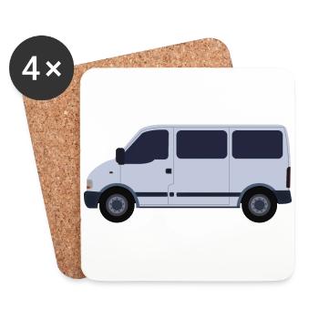 Van - Coasters (set of 4) - white - Front