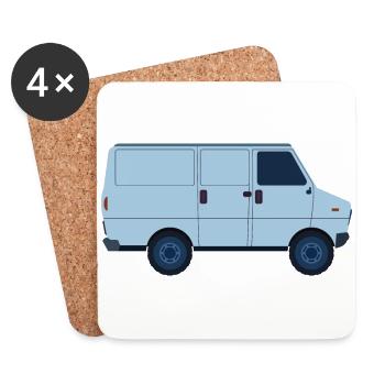 Van - Coasters (set of 4) - white - Front