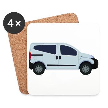 Van - Coasters (set of 4) - white - Front