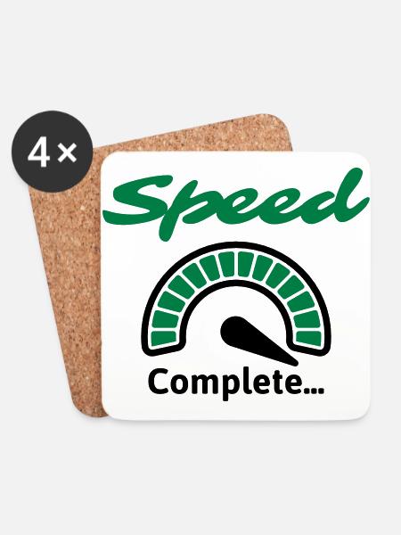 Speed Complete... - Untersetzer (4er-Set) - Weiß