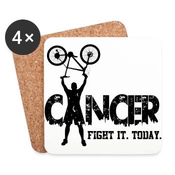 Cancer. Fight it. Today - Coasters (set of 4) - white - Front