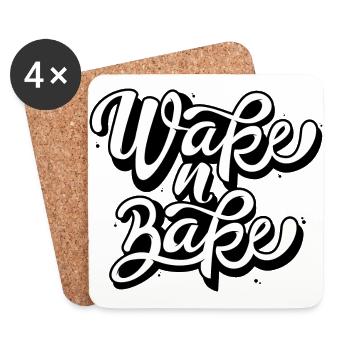 Wake n Bake - Coasters (set of 4) - white - Front