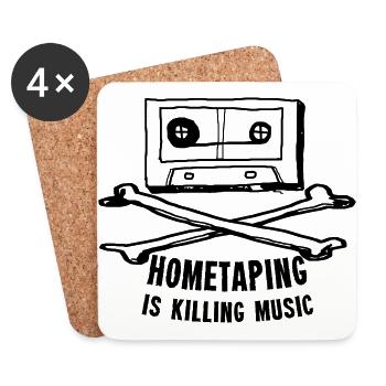 HOMETAPING IS KILLING MUSIC - Coasters (set of 4) - white - Front