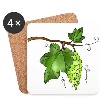 grapes - Coasters (set of 4) - white - Front