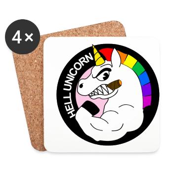 hell unicorn - Coasters (set of 4) - white - Front