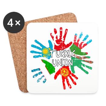 Turkic Union - Untersetzer (4er-Set) - Weiß - Vorne