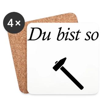 Hammer - Untersetzer (4er-Set) - Weiß - Vorne