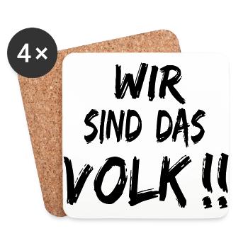 Wir sind das Volk - Untersetzer (4er-Set) - Weiß - Vorne