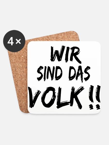 Wir sind das Volk - Untersetzer (4er-Set) - Weiß