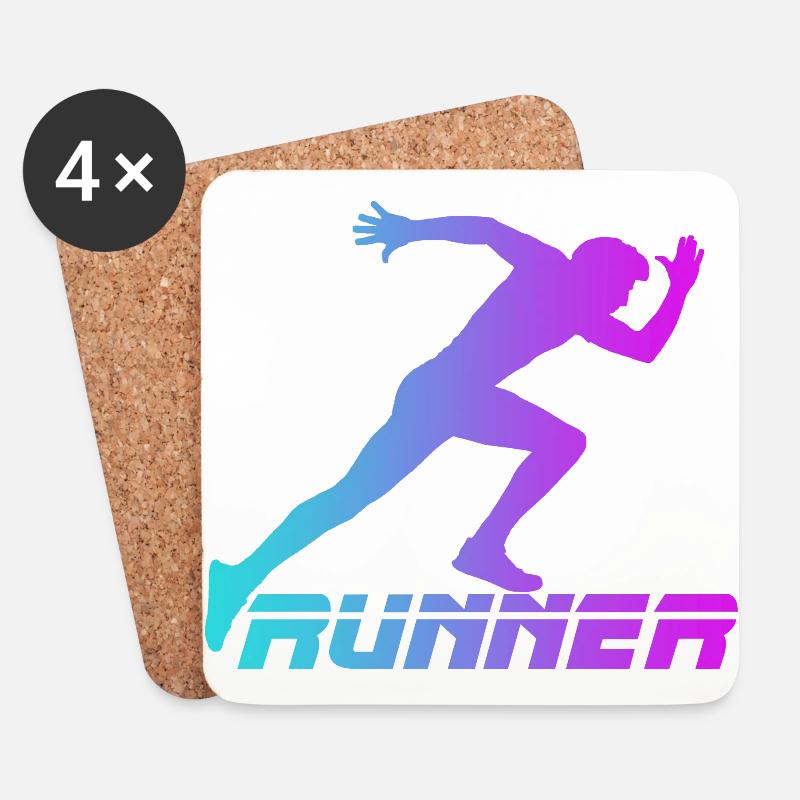 Runner - Untersetzer (4er-Set) - Weiß
