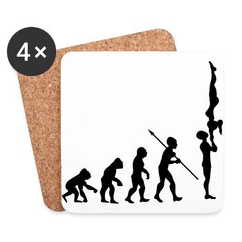 Evolution Gymnastik Turnen Akrobatik Geräteturnen - Untersetzer (4er-Set) - Weiß - Vorne