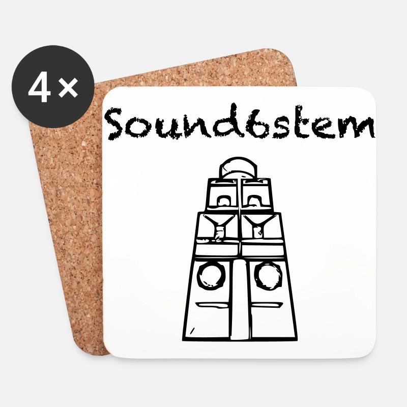 Sound6stem Free Party is not a crime - Untersetzer (4er-Set) - Weiß