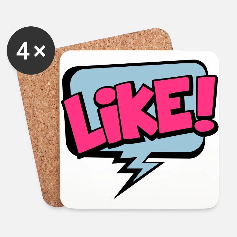 LIKE - Untersetzer (4er-Set) - Weiß