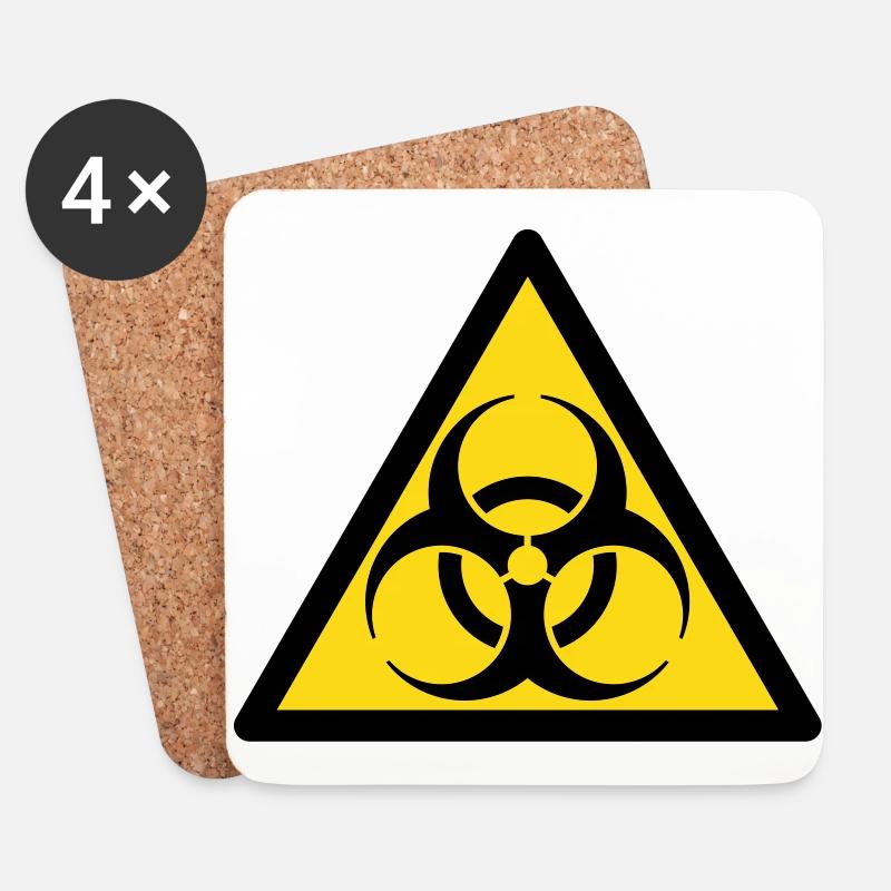 Biohazard Biogefährdung Gefahrensymbol - Untersetzer (4er-Set) - Weiß